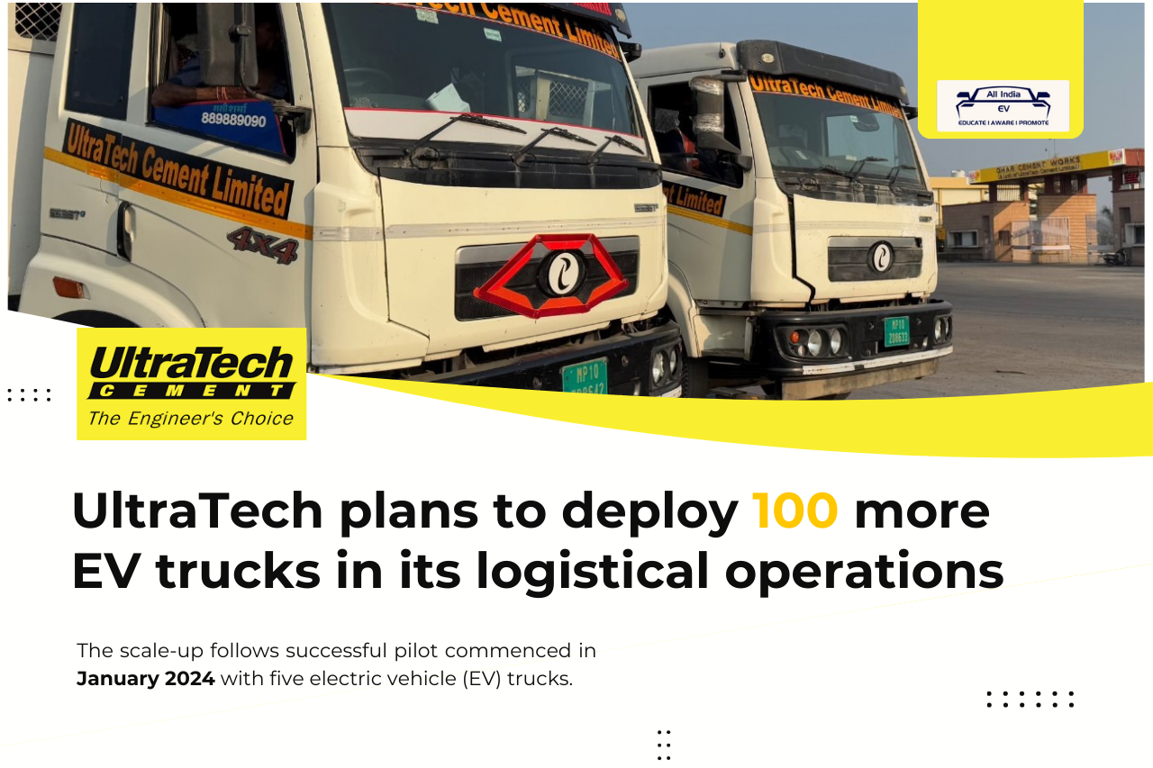 UltraTech Cement Scales Up Electric Truck Usage to Reduce CO2 Emissions